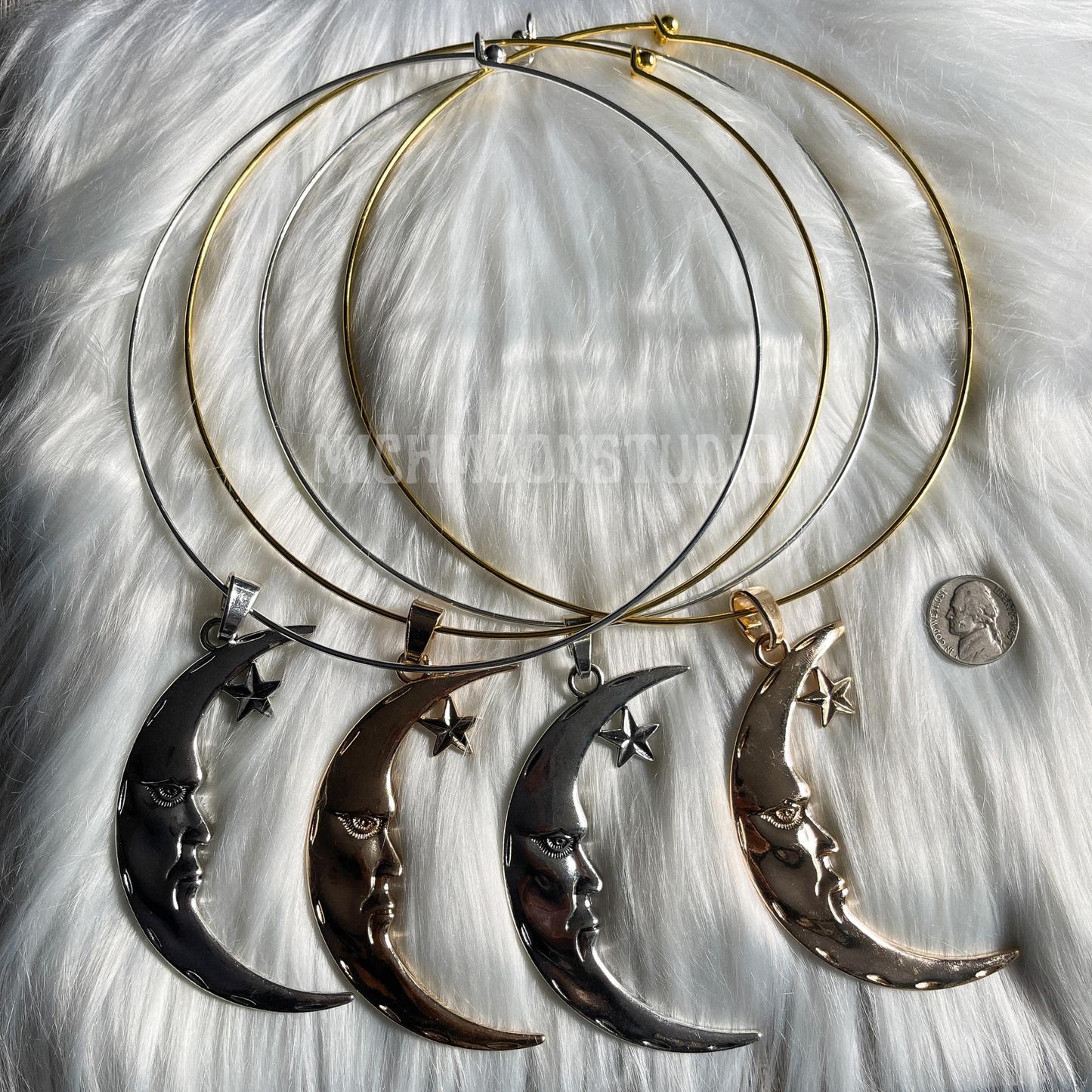 Big Moon Magic • Wire Choker Necklace