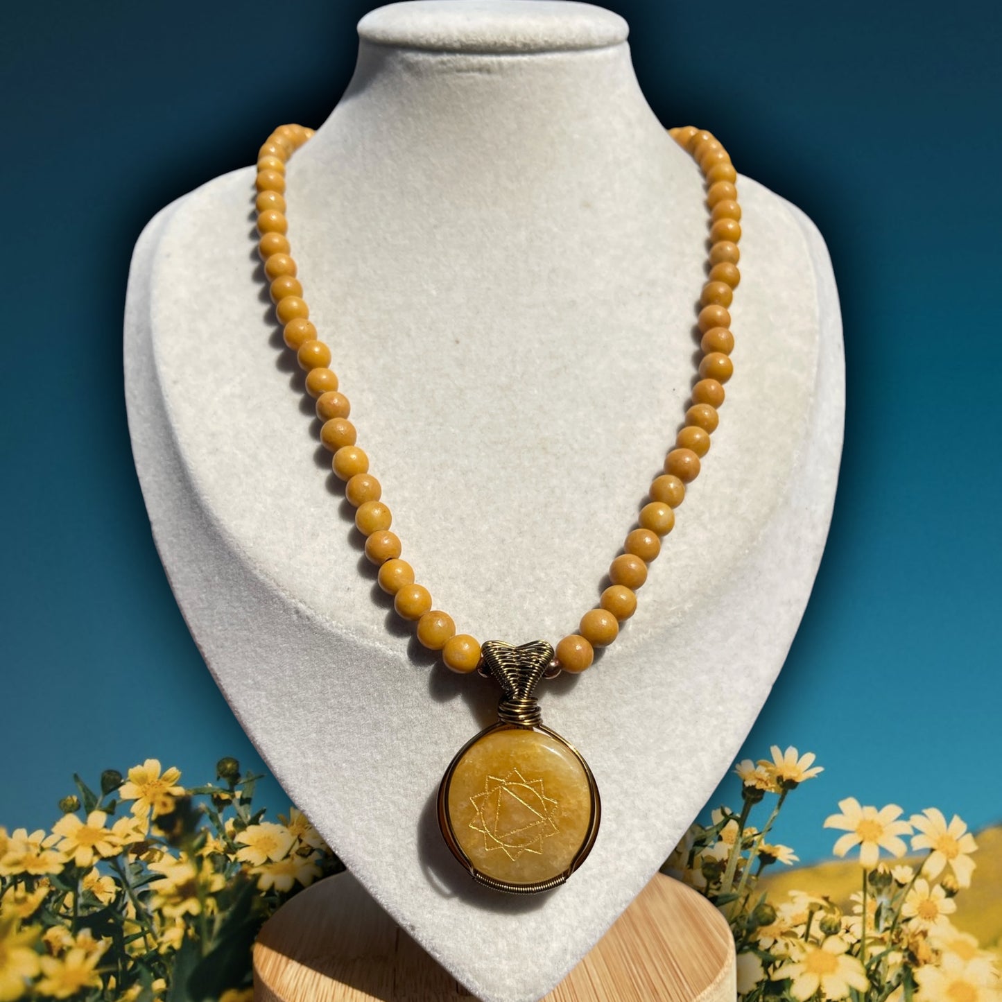 Solar Plexus Chakra • Yellow Jade Necklace