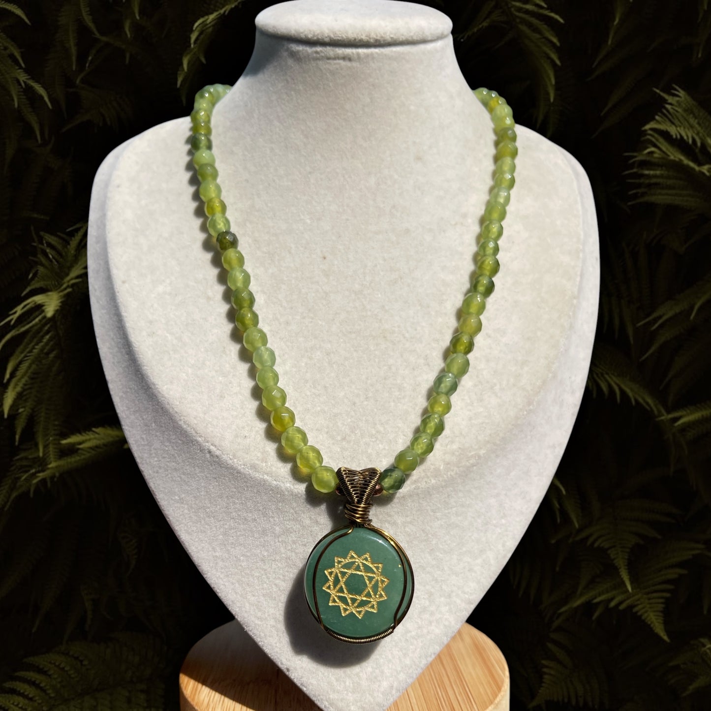 Heart Chakra • Green Aventurine + Green Garnet Necklace