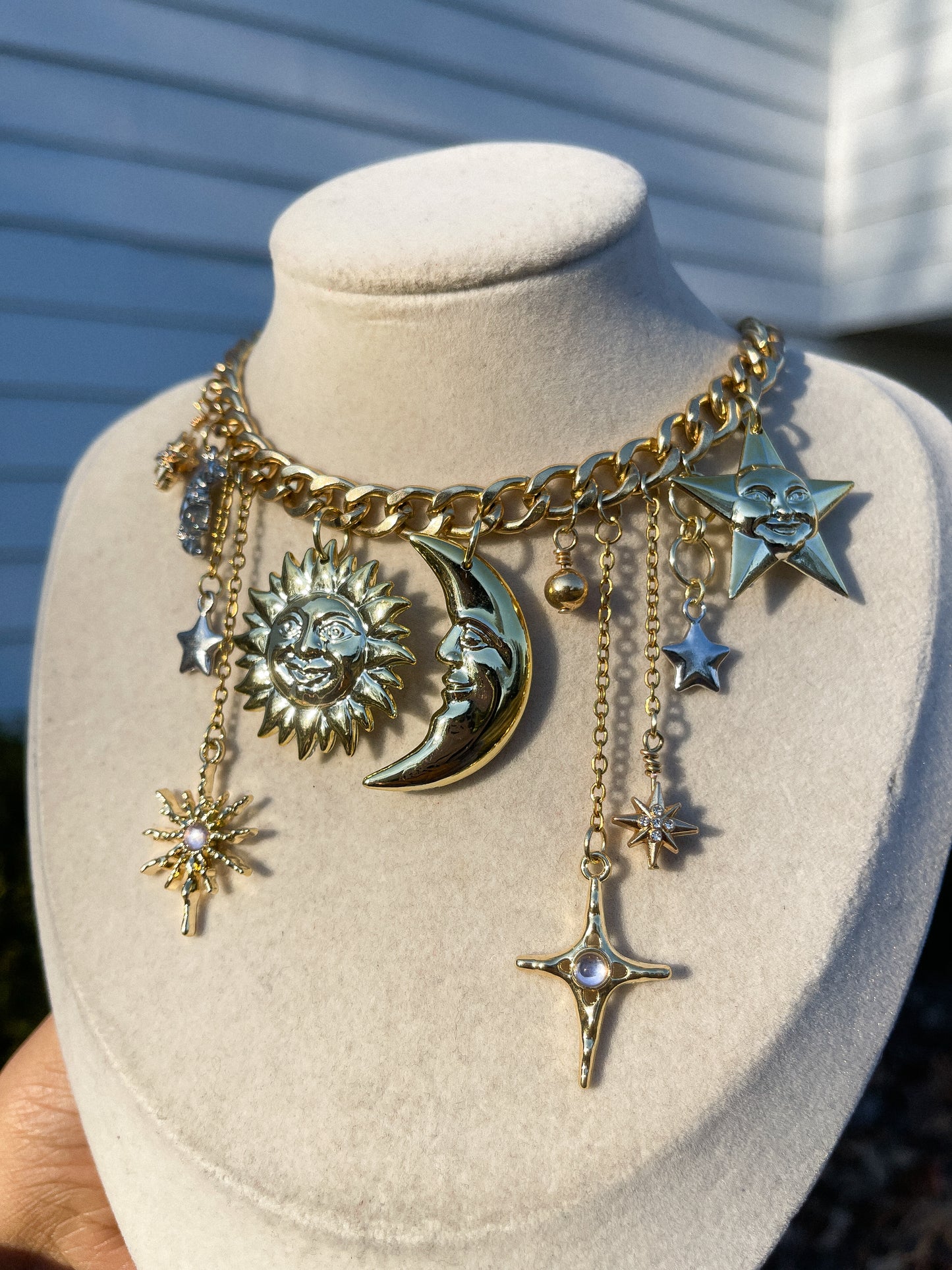 Cosmic Drip 💧• Cascading Stars Necklace