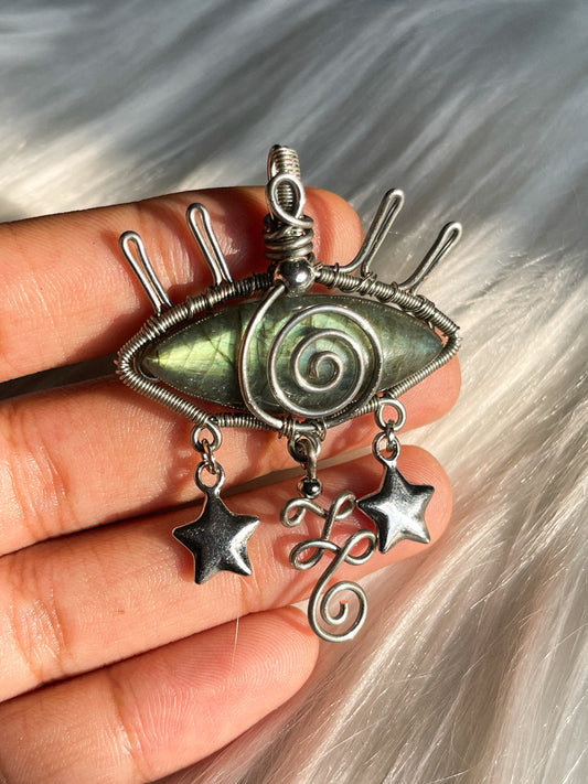 Labradorite Starry Eye Pendant