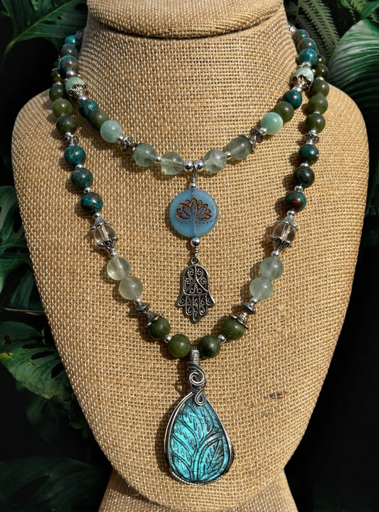 Genesis • Fluorite, Labradorite, Amazonite + Chrysocolla Set