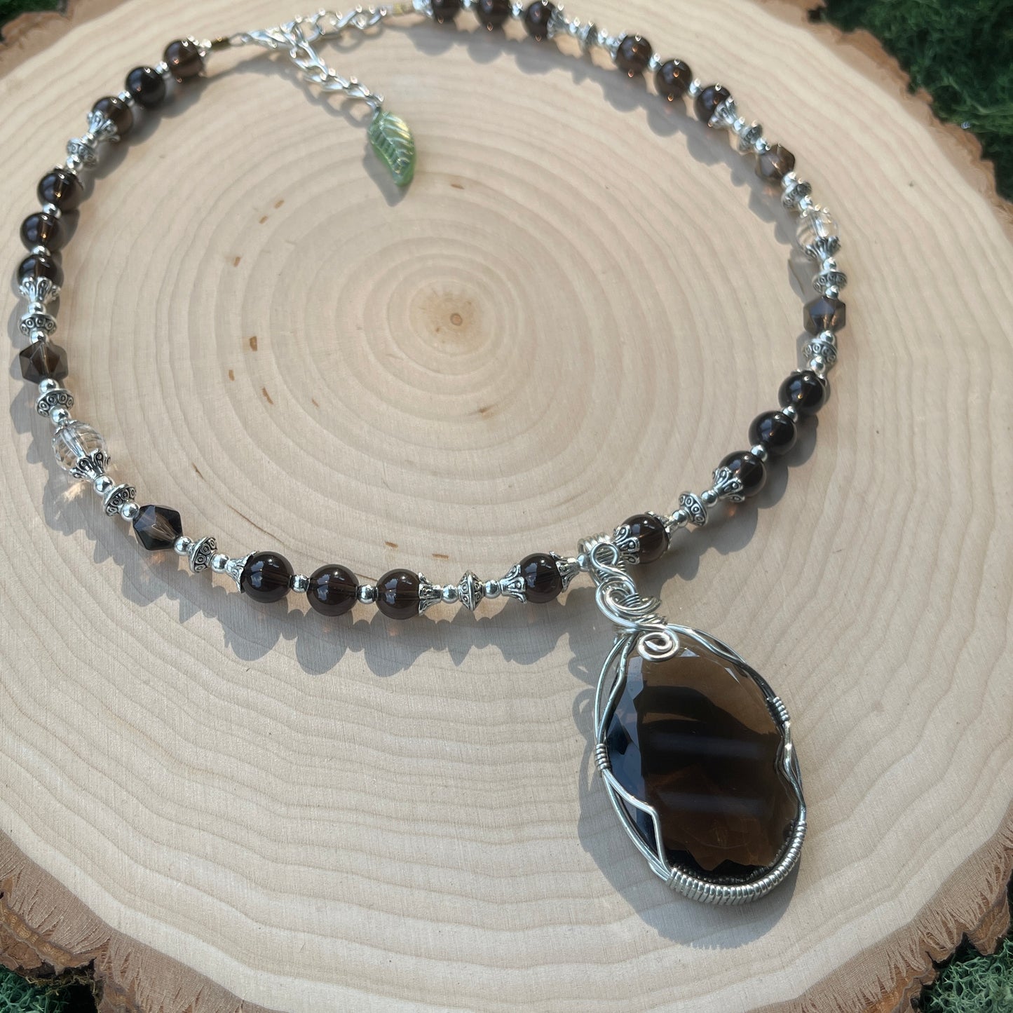 Acacia • Faceted AAA Smokey Quartz Necklace