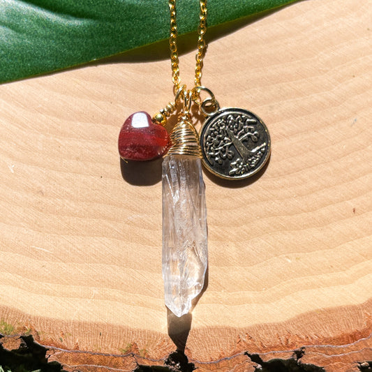 STRENGTH • Jasper Affirmation Charm Necklace