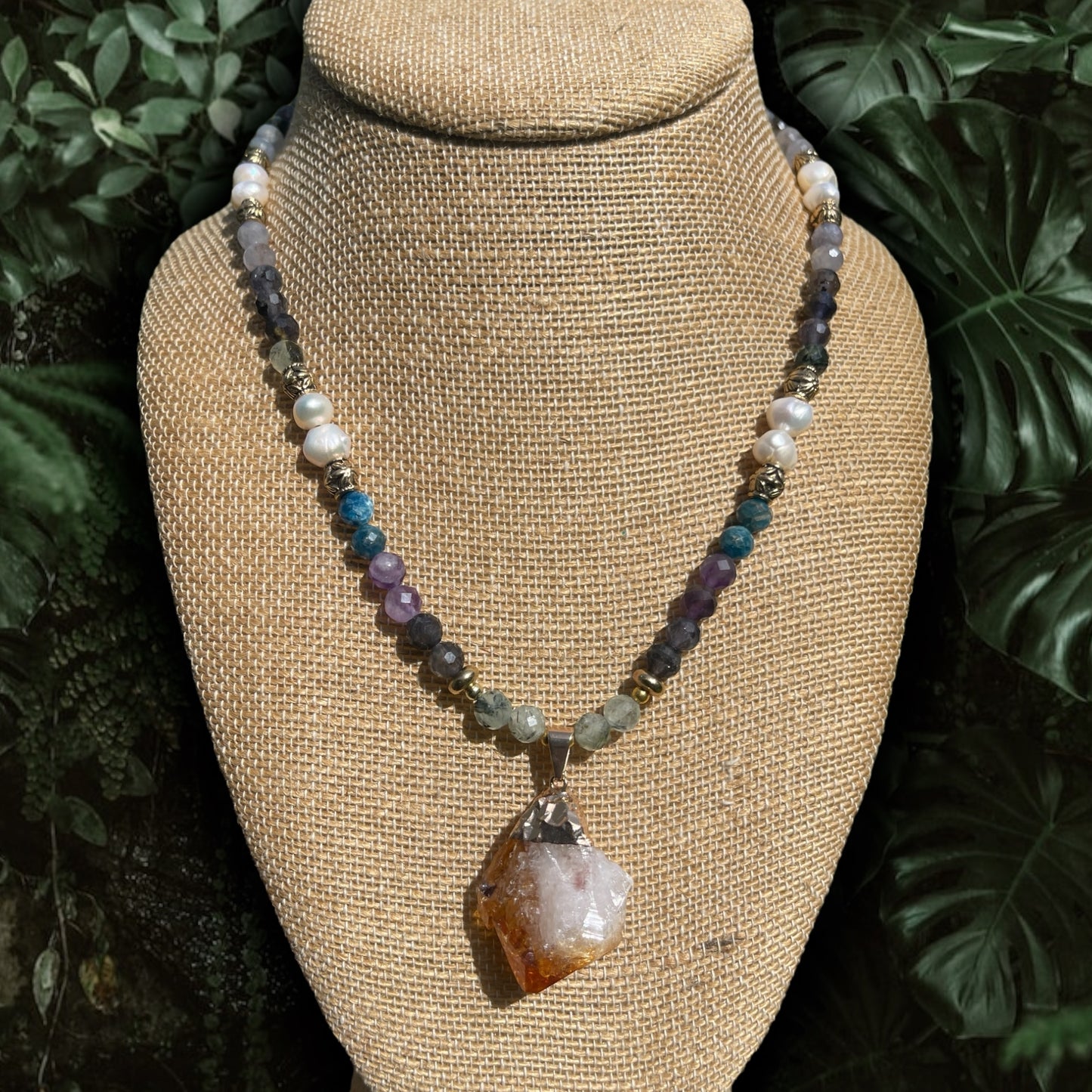 Sweet Meadow Citrine + Pearls Necklace