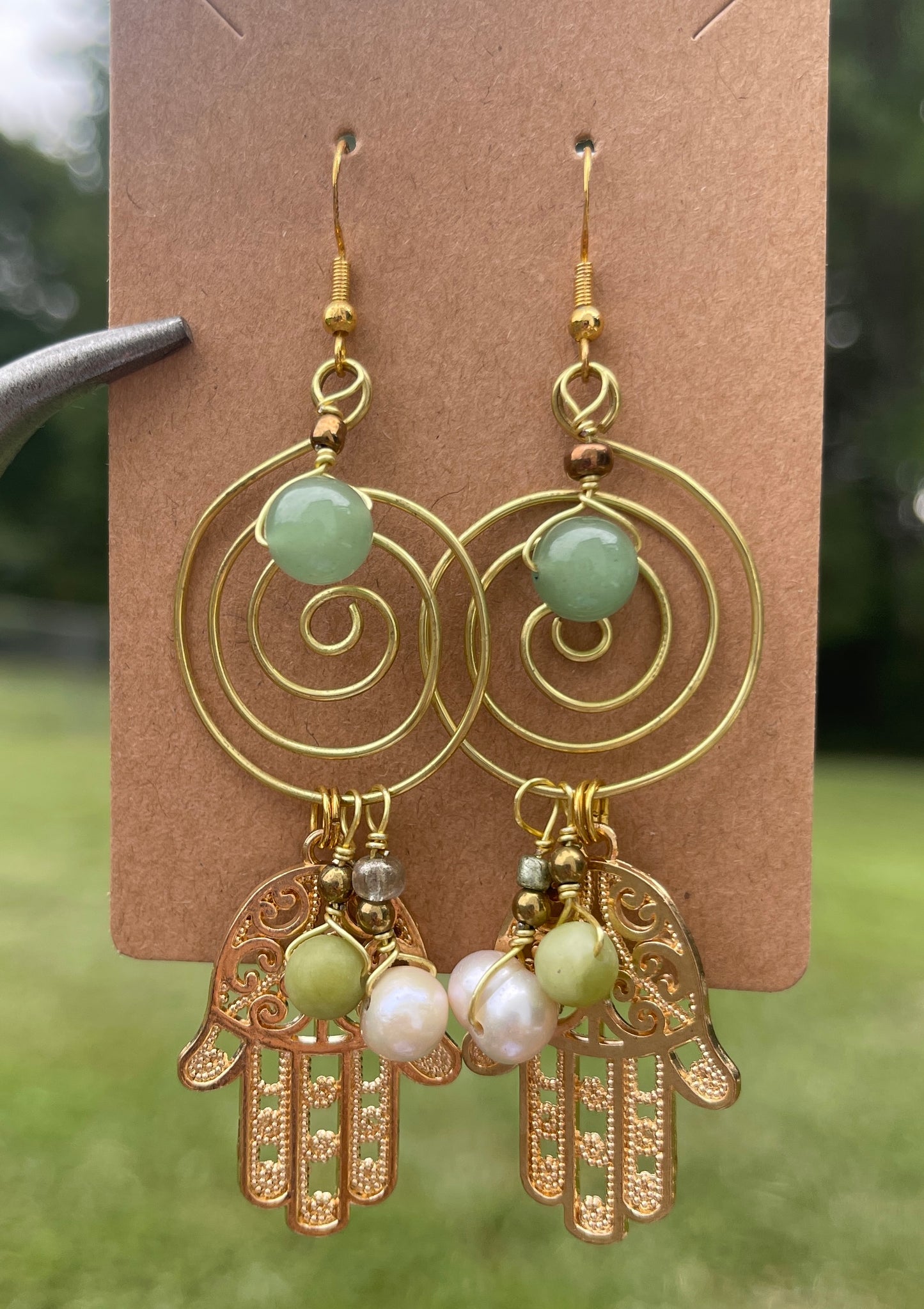 Green Aventurine Haze Earrings