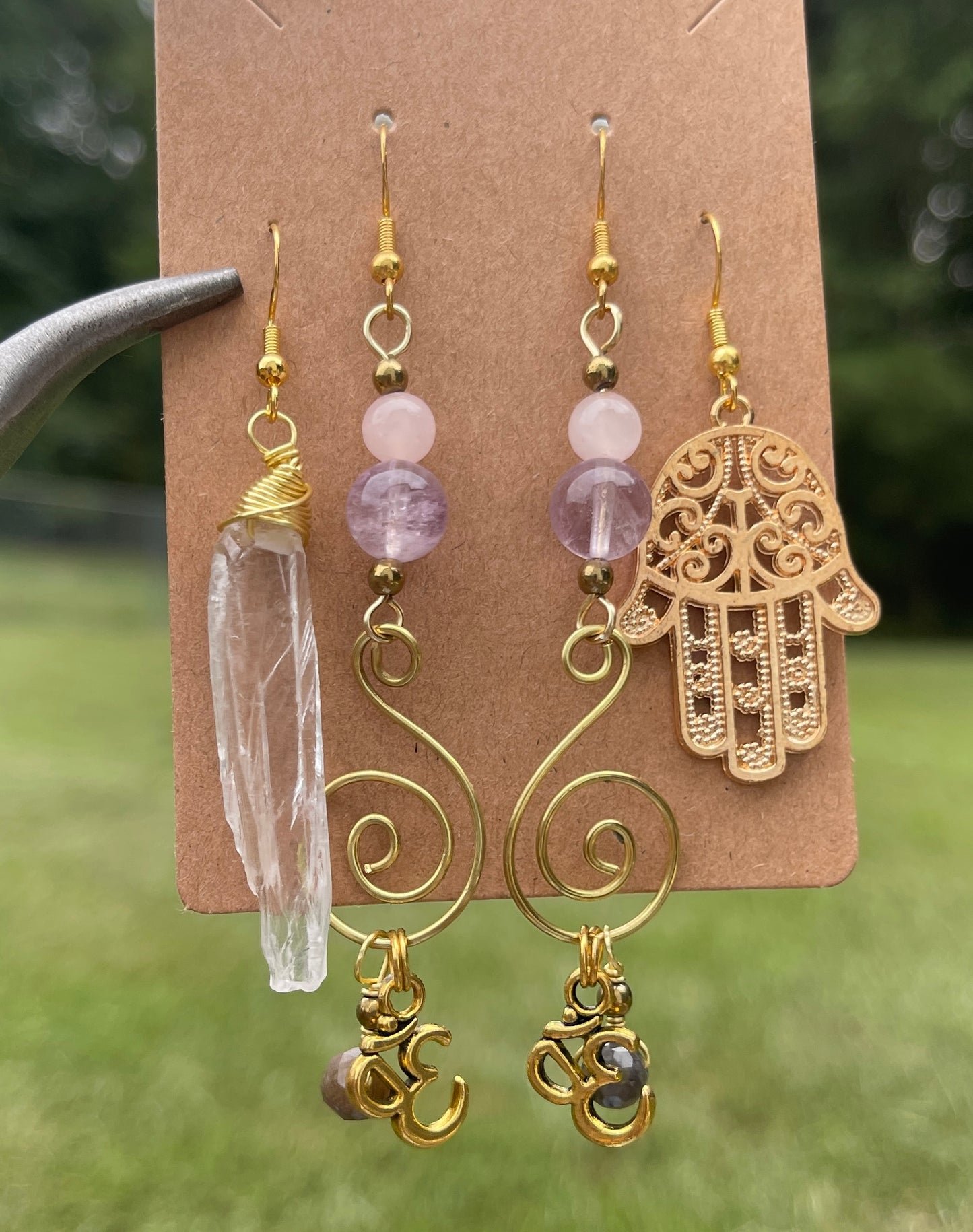 Lilac Amethyst Earrings Set