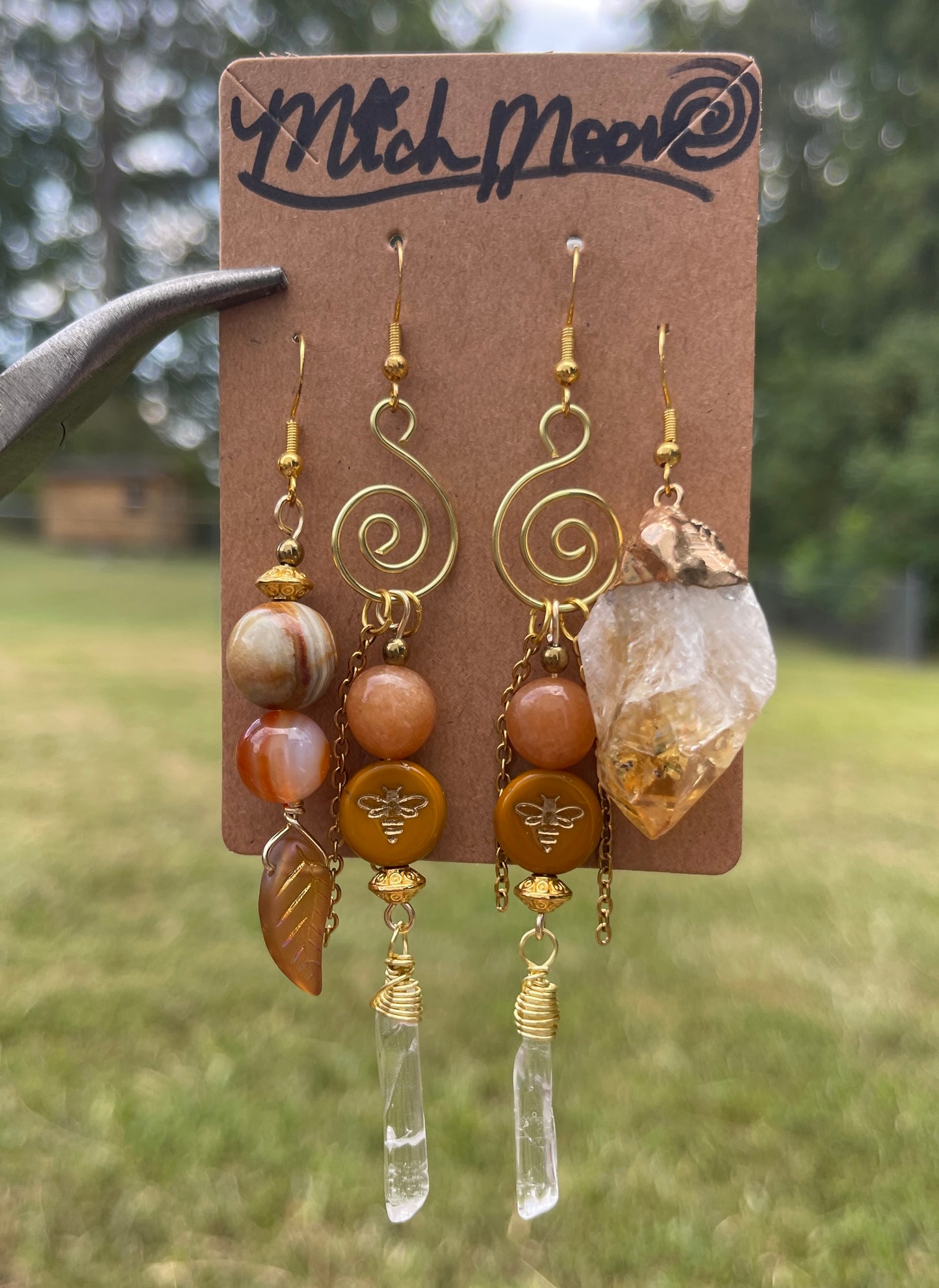 Honey Bee Earrings Set