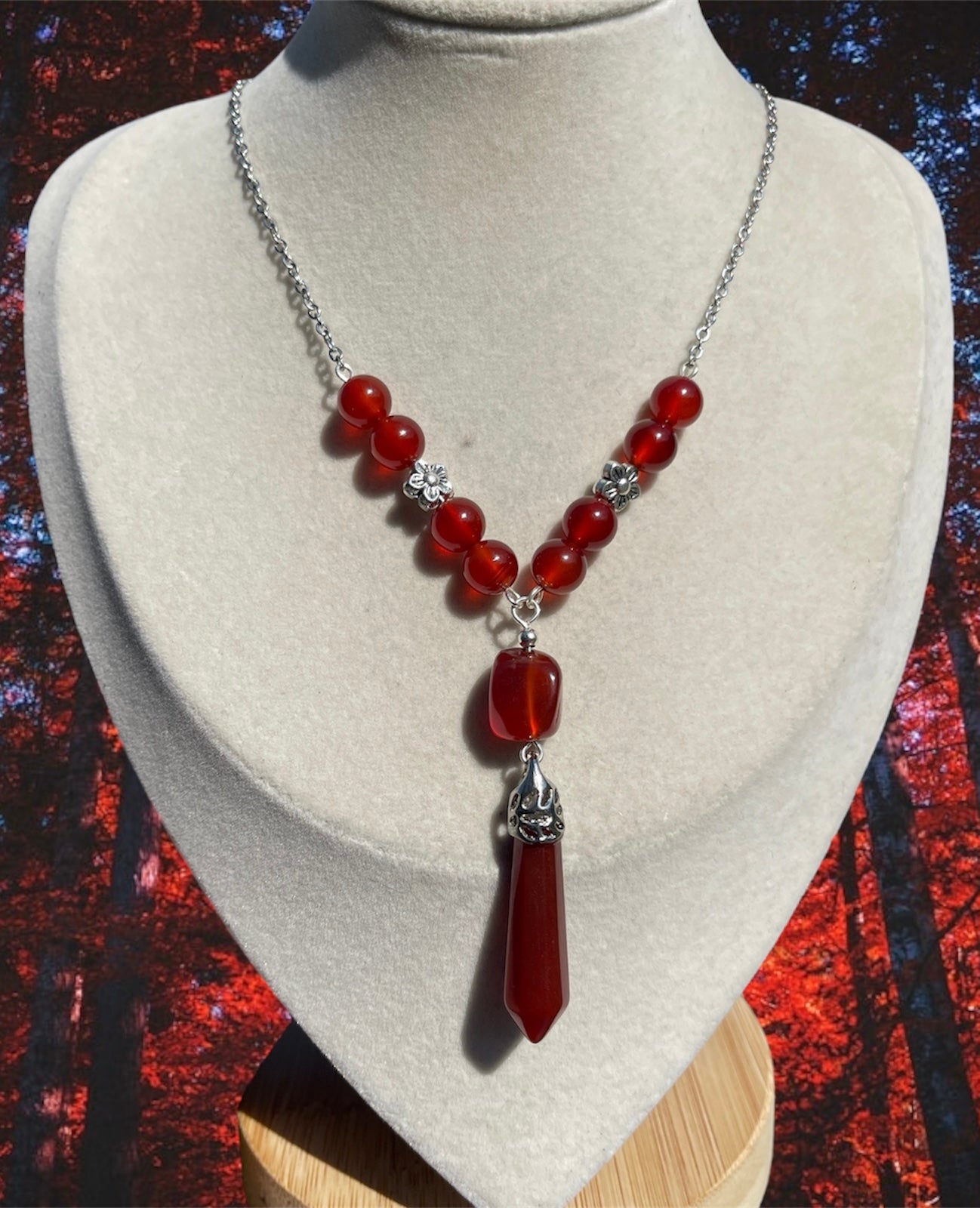 Carnelian Tower Necklace
