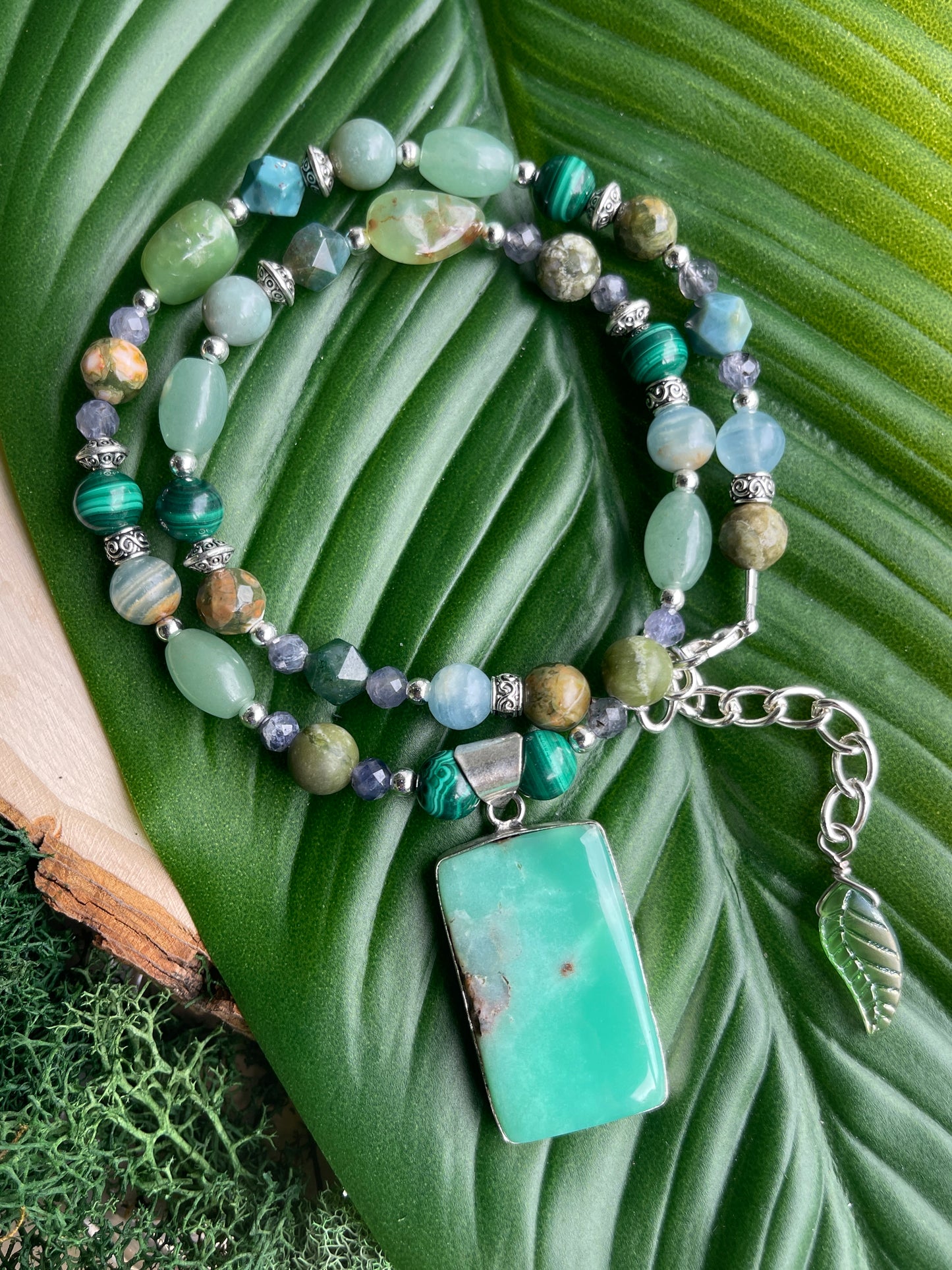Mallory • Chrysoprase, Malachite, Aventurine & Jade Necklace