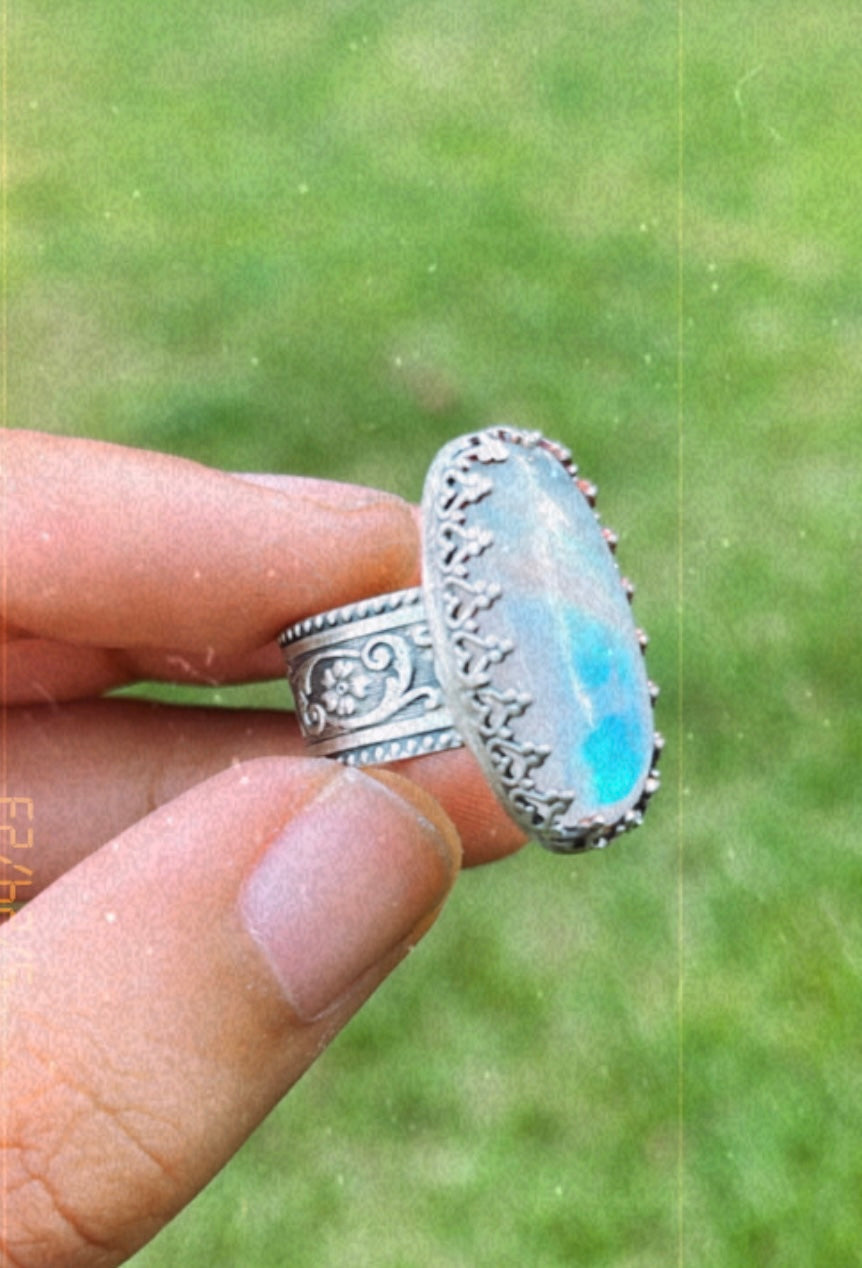 Size 6 • Rainbow Moonstone Ring