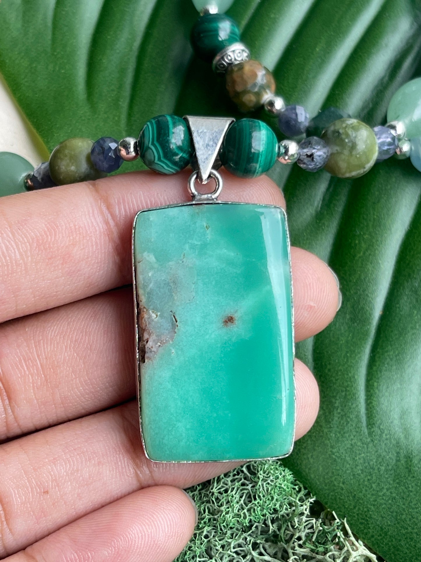 Mallory • Chrysoprase, Malachite, Aventurine & Jade Necklace