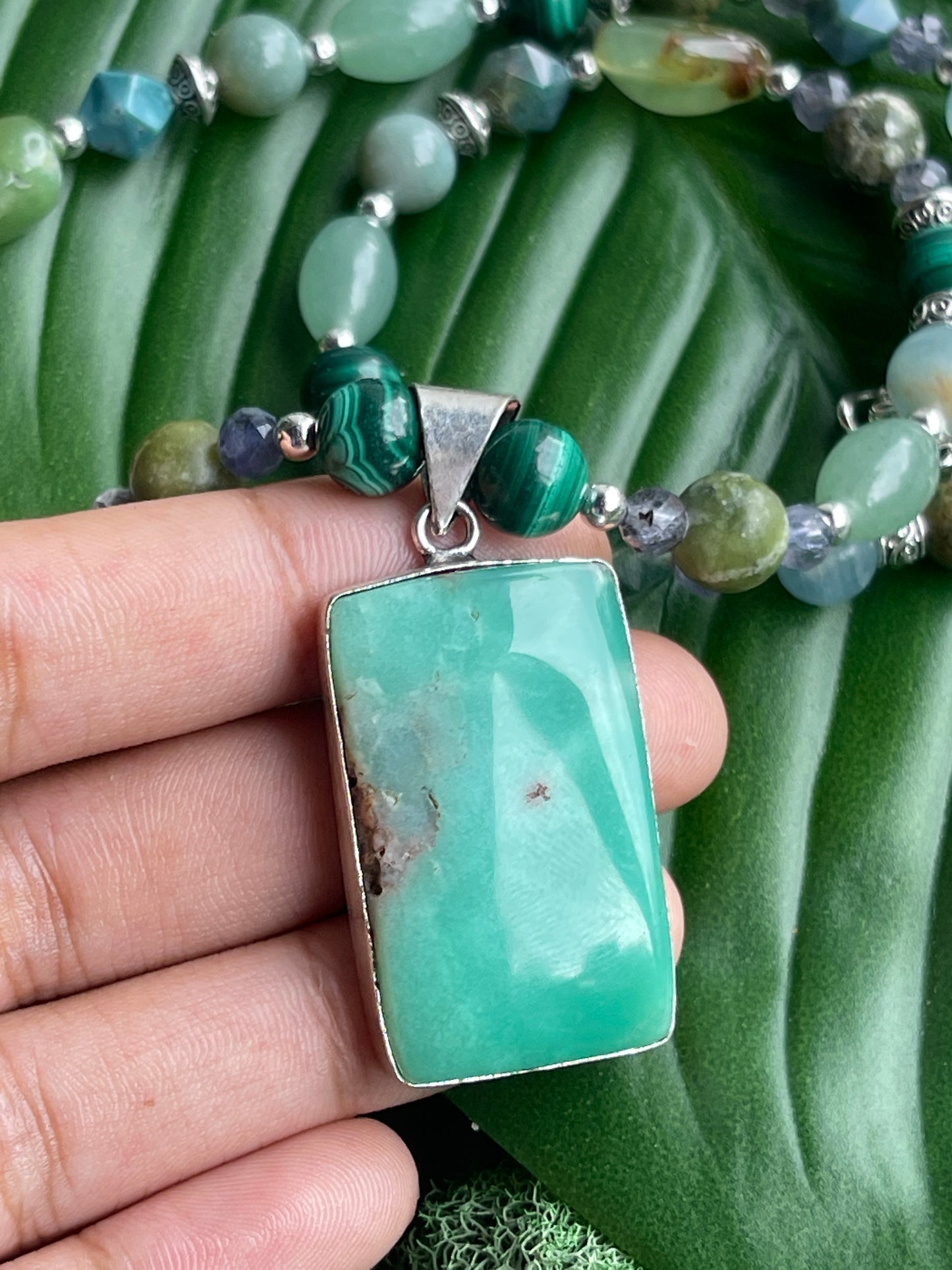 Mallory • Chrysoprase, Malachite, Aventurine & Jade Necklace