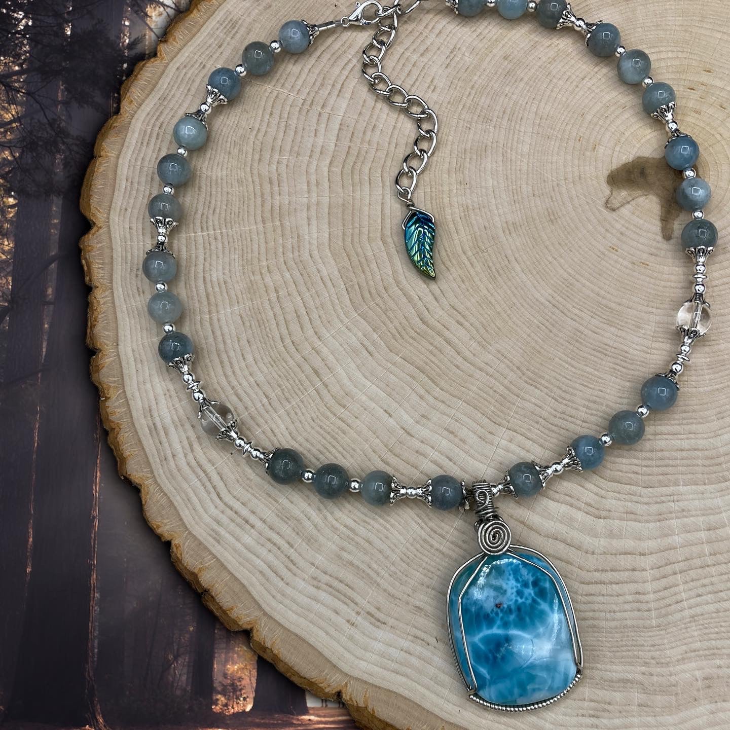 AAA Larimar + Aquamarine Necklace