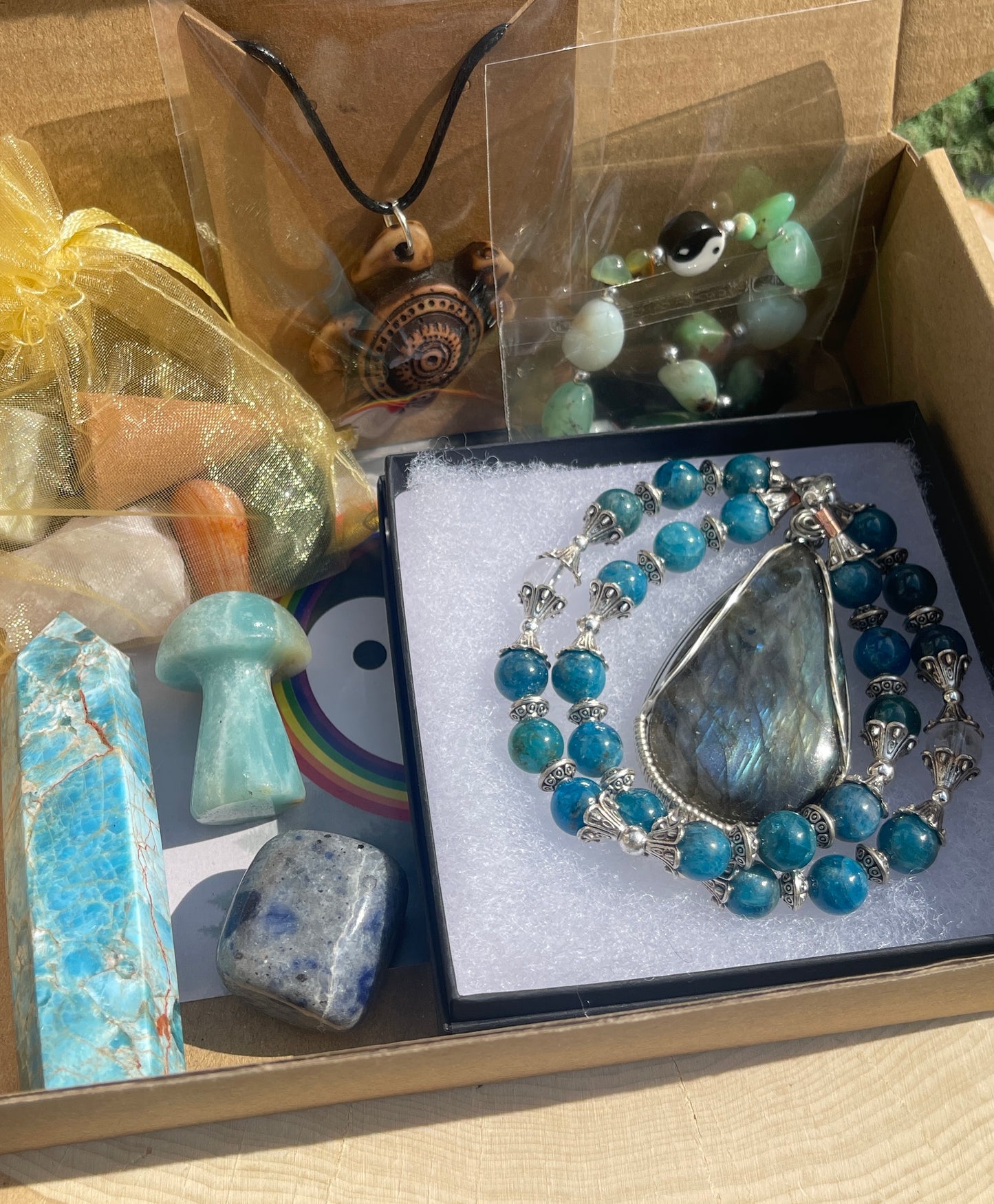 Atlantis • Labradorite + Apatite Crystal Bundle
