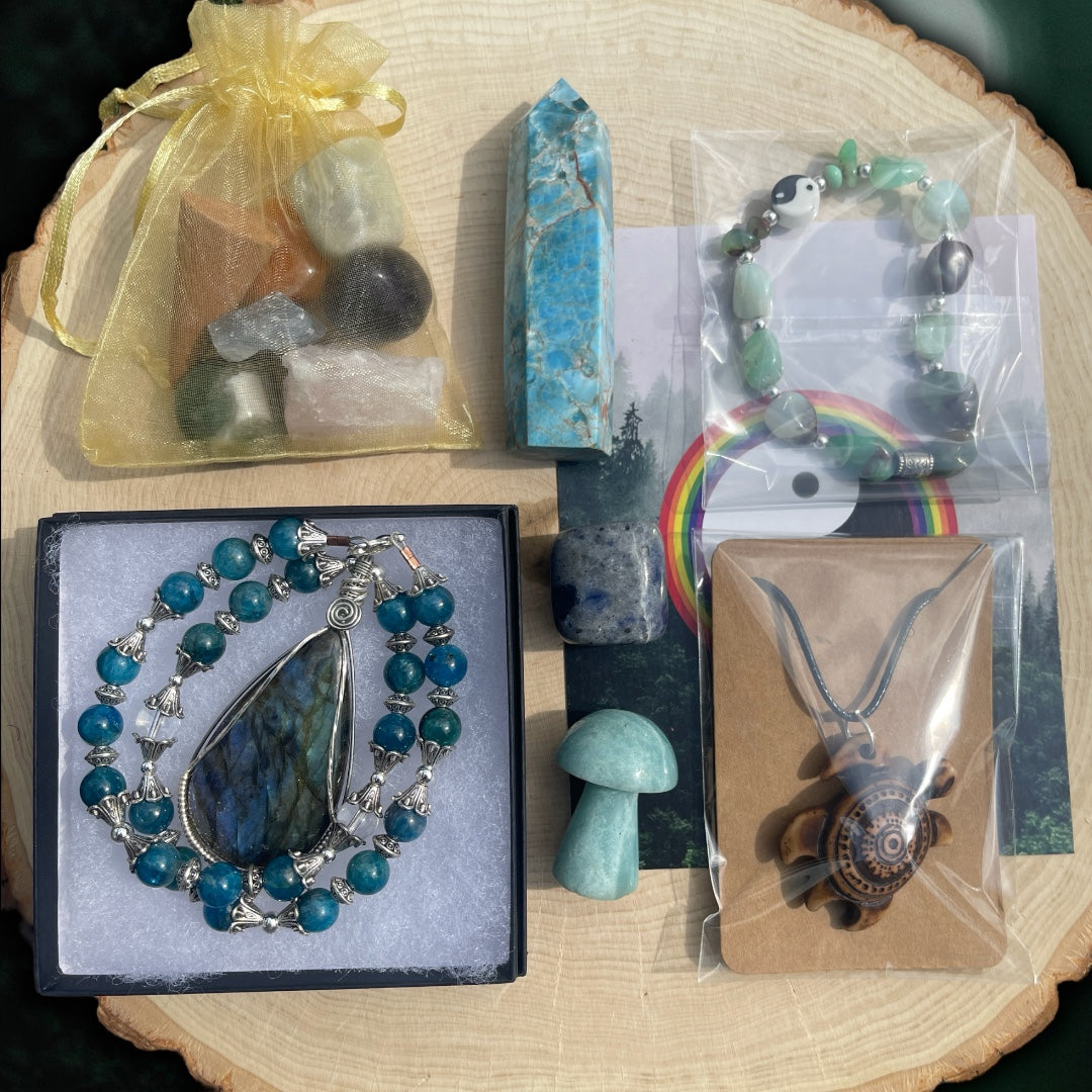 Atlantis • Labradorite + Apatite Crystal Bundle