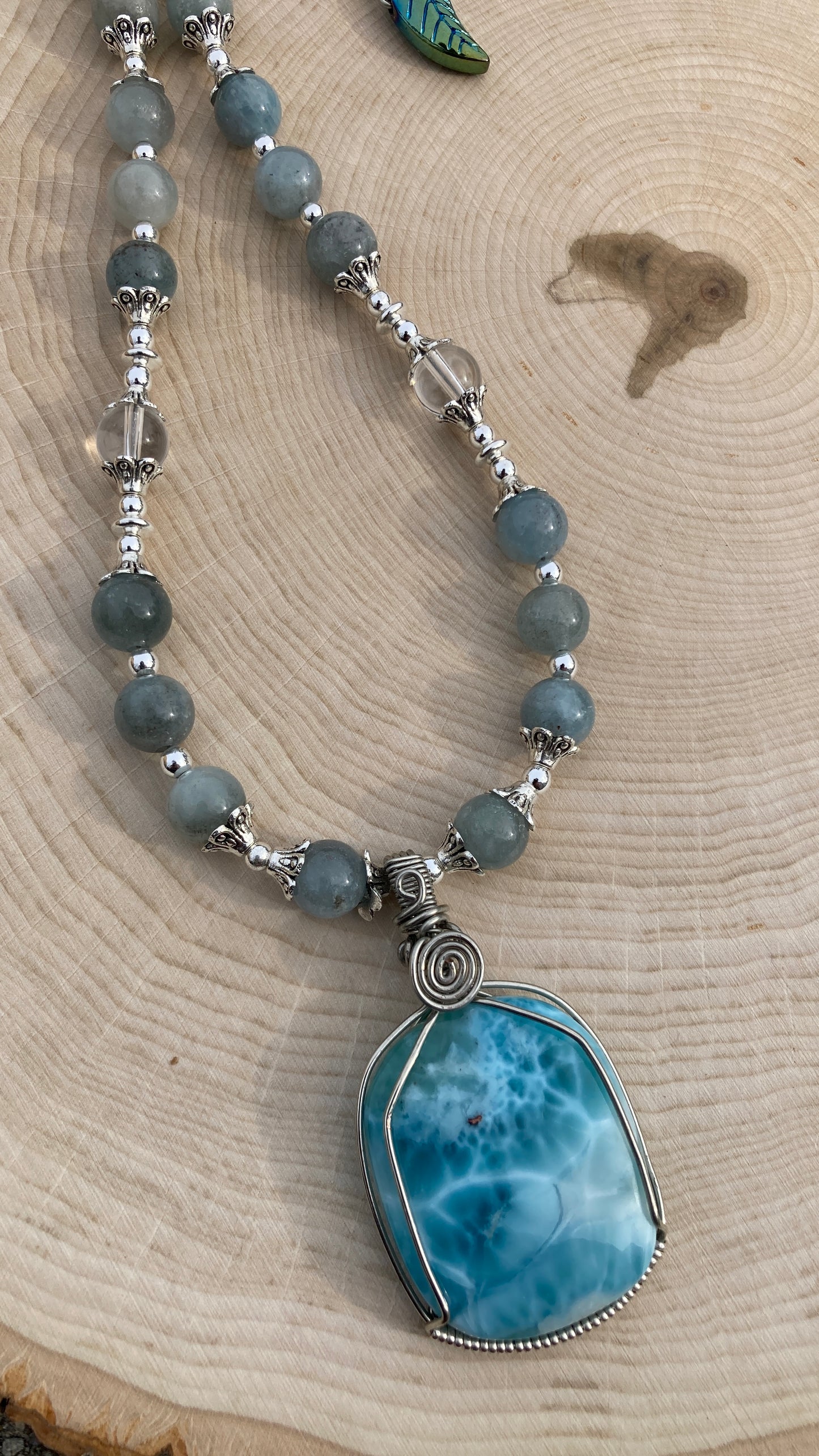 AAA Larimar + Aquamarine Necklace