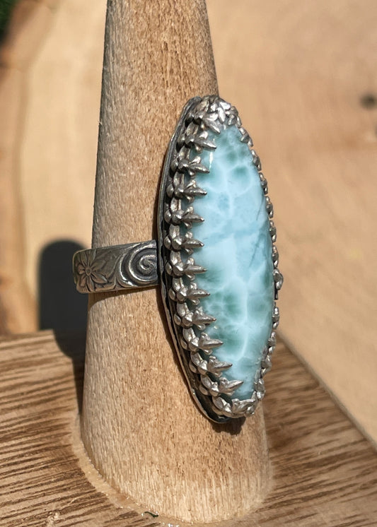 Size 9 • Larimar Ring *defect discount*